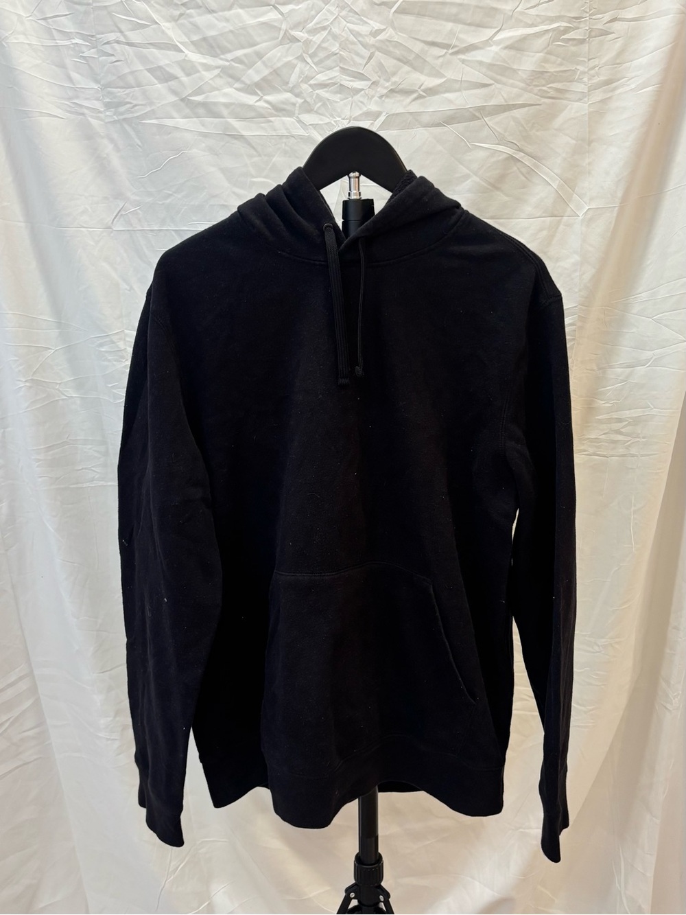 Black Ultrasoft Fleece Pullover Hoodie – Medium